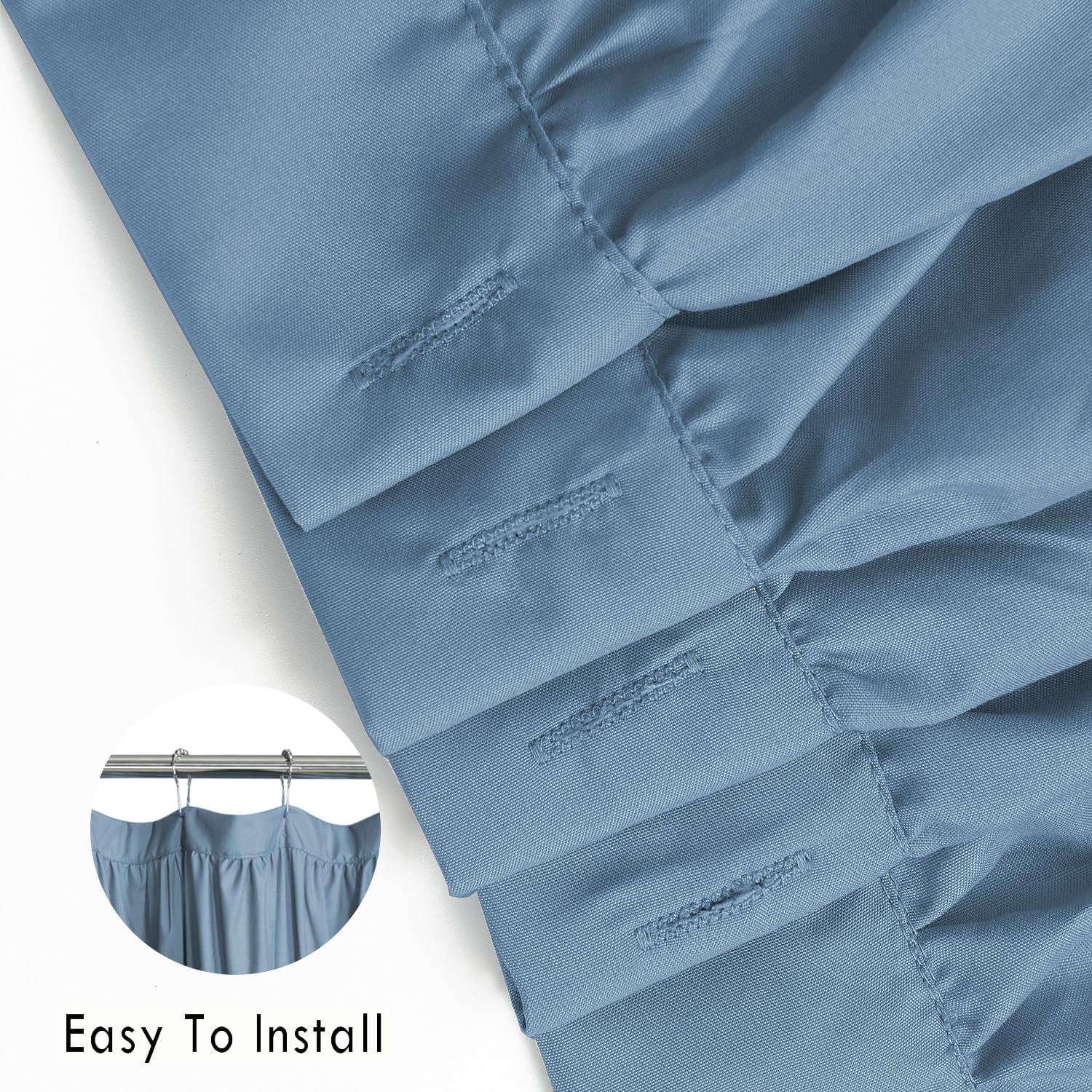 Detalle de Homechoice Decor Shower Curtain, 72 x 72 Inches