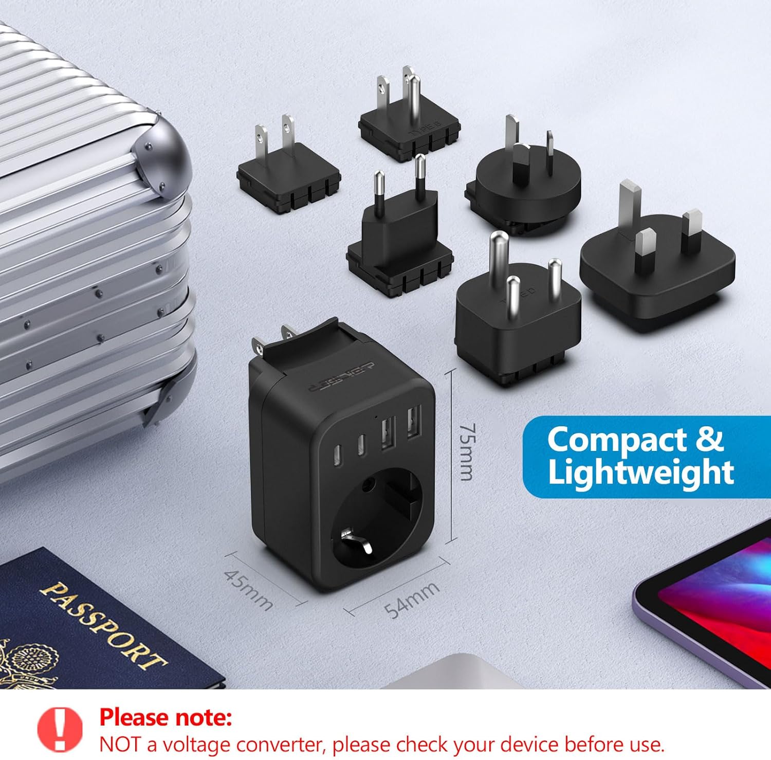 Thumbnail 5 de JSVER Enchufe de Viaje universal 3680 W 🌍