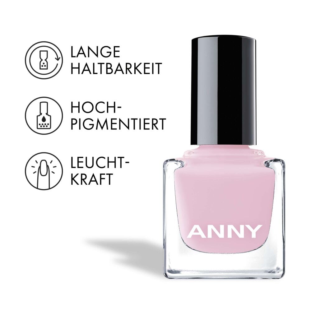 Detalle de ANNY Nail Polish „French Kiss“ – Farb-Nagellack mit langanhaltendem Glanz, schnelltrocknend, splitterresistent
