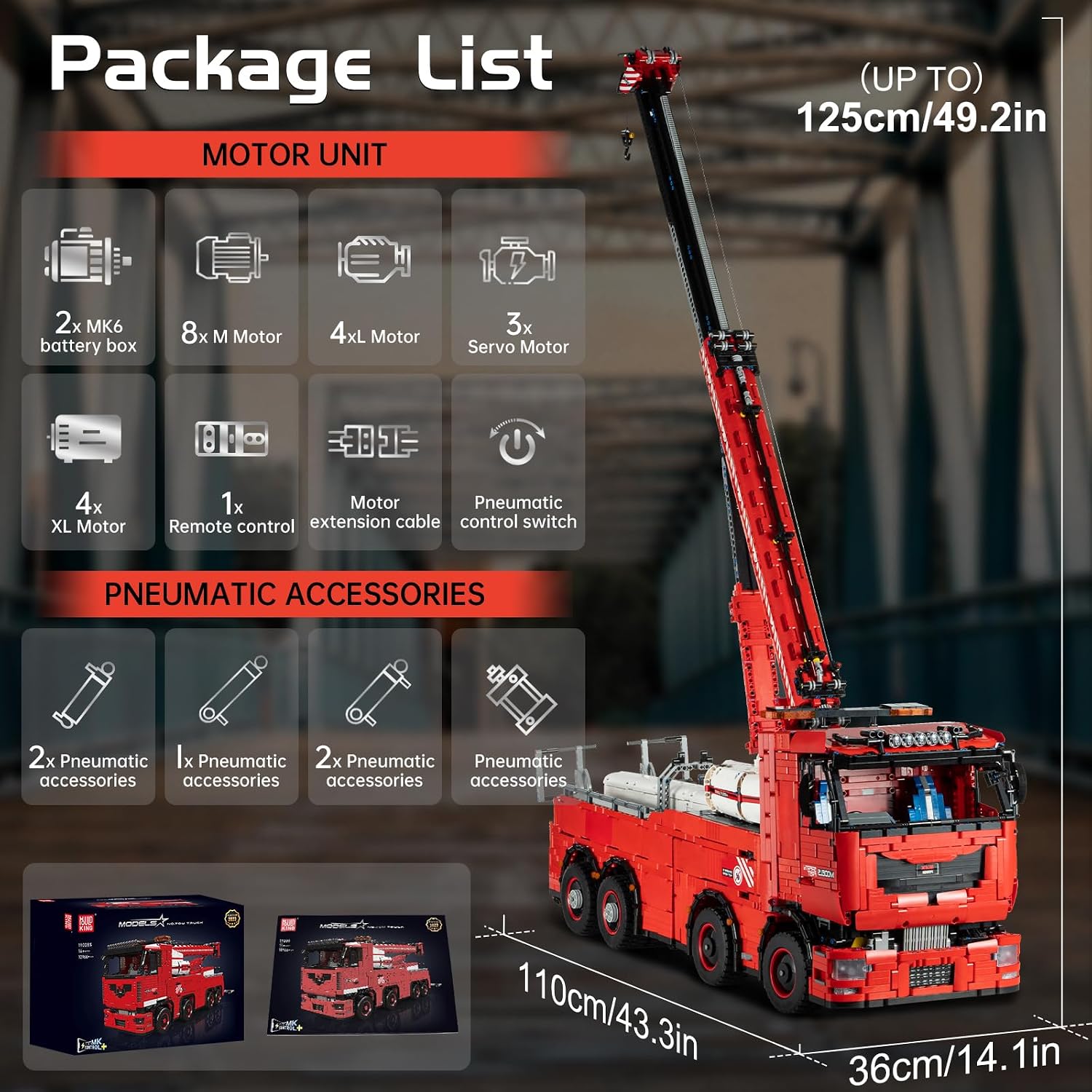 Thumbnail 5 de Mould King 19008 Tow Truck – dynamische Version als MKII-Technikbausatz mit Fernbedienung
