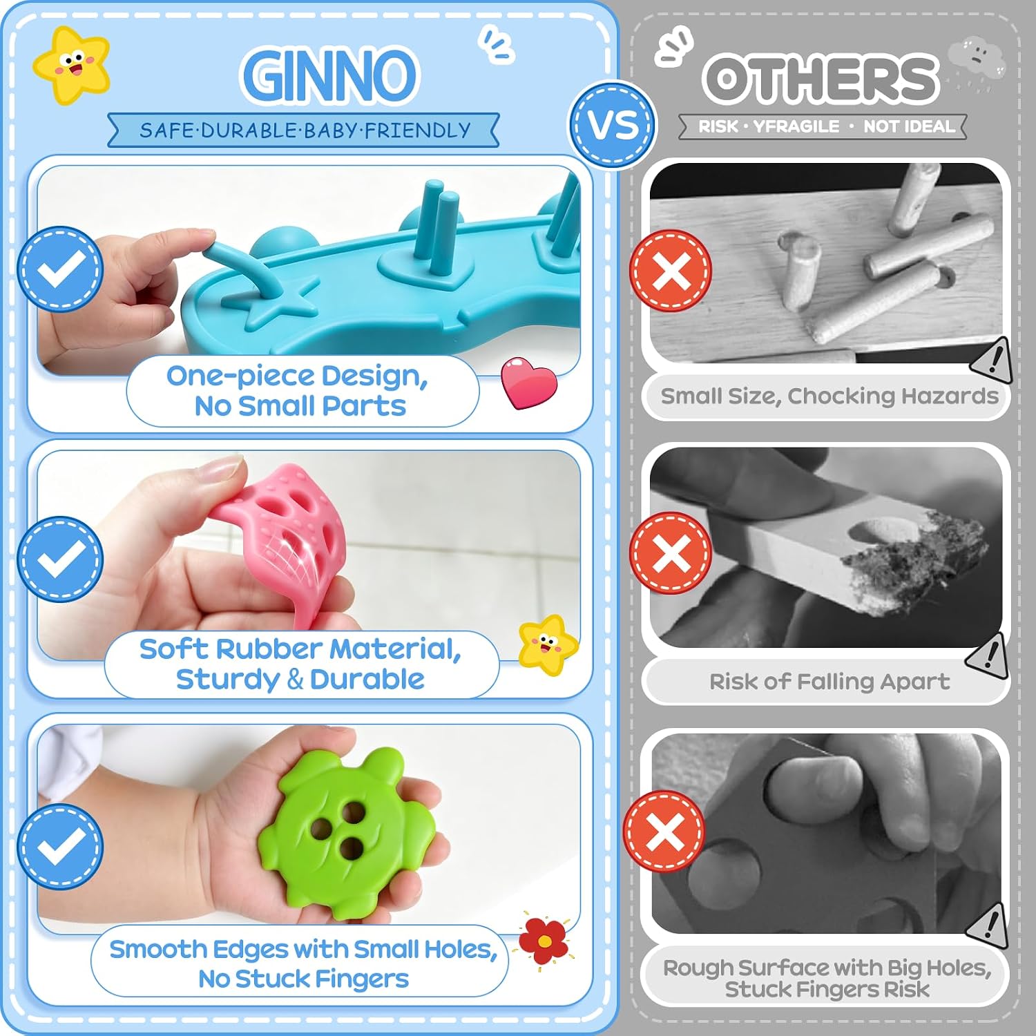 Thumbnail 3 de Baby Bath Toys: 20-Piece Mould-Free Sorting & Stacking Set for 1–4 Year Olds