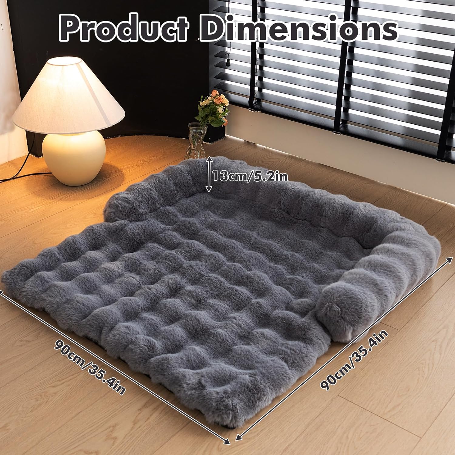 Thumbnail 1 de TOPCHANCES Dog Bed Cover / Pet Couch Cover for Sofa (Dark Gray, 90×90cm)