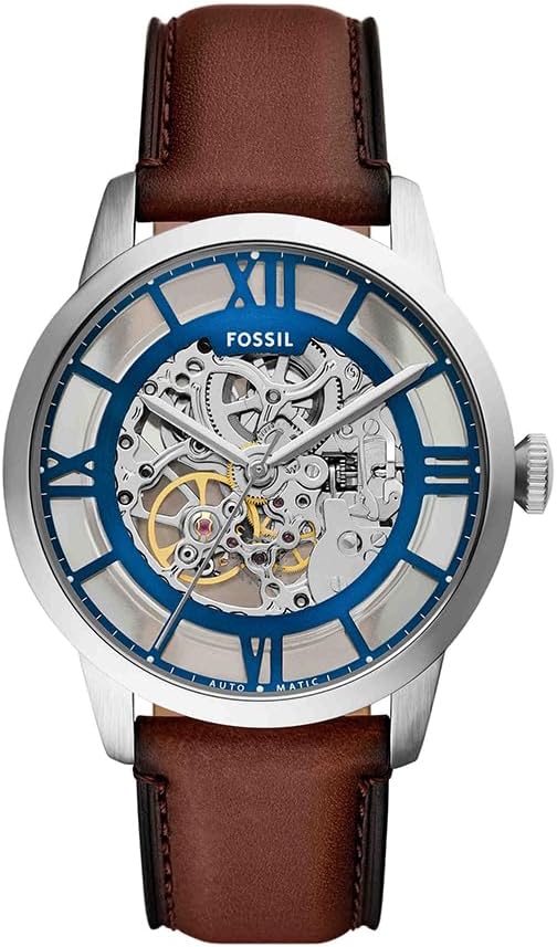 Thumbnail 6 de Fossil Townsman Herrenuhr – Automatik-Dreizeigerwerk, 44 mm Gehäuse, Edelstahl-/Lederarmband