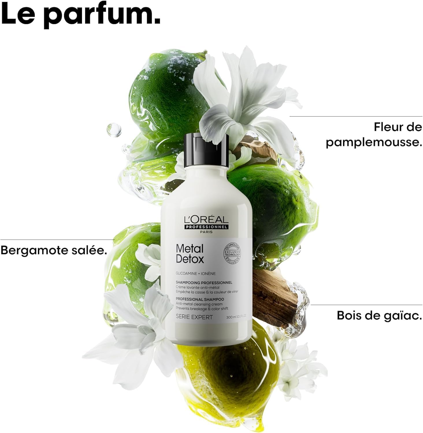 Detalle 2 de L’Oréal Professionnel Crème Lavante Metal Detox – Shampoing Anti-Casse & Anti-Metal 300 ml