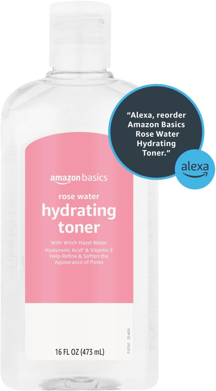 Detalle 2 de Amazon Basics Rose Water Hydrating Facial Toner (Alcohol-Free), 16 fl oz