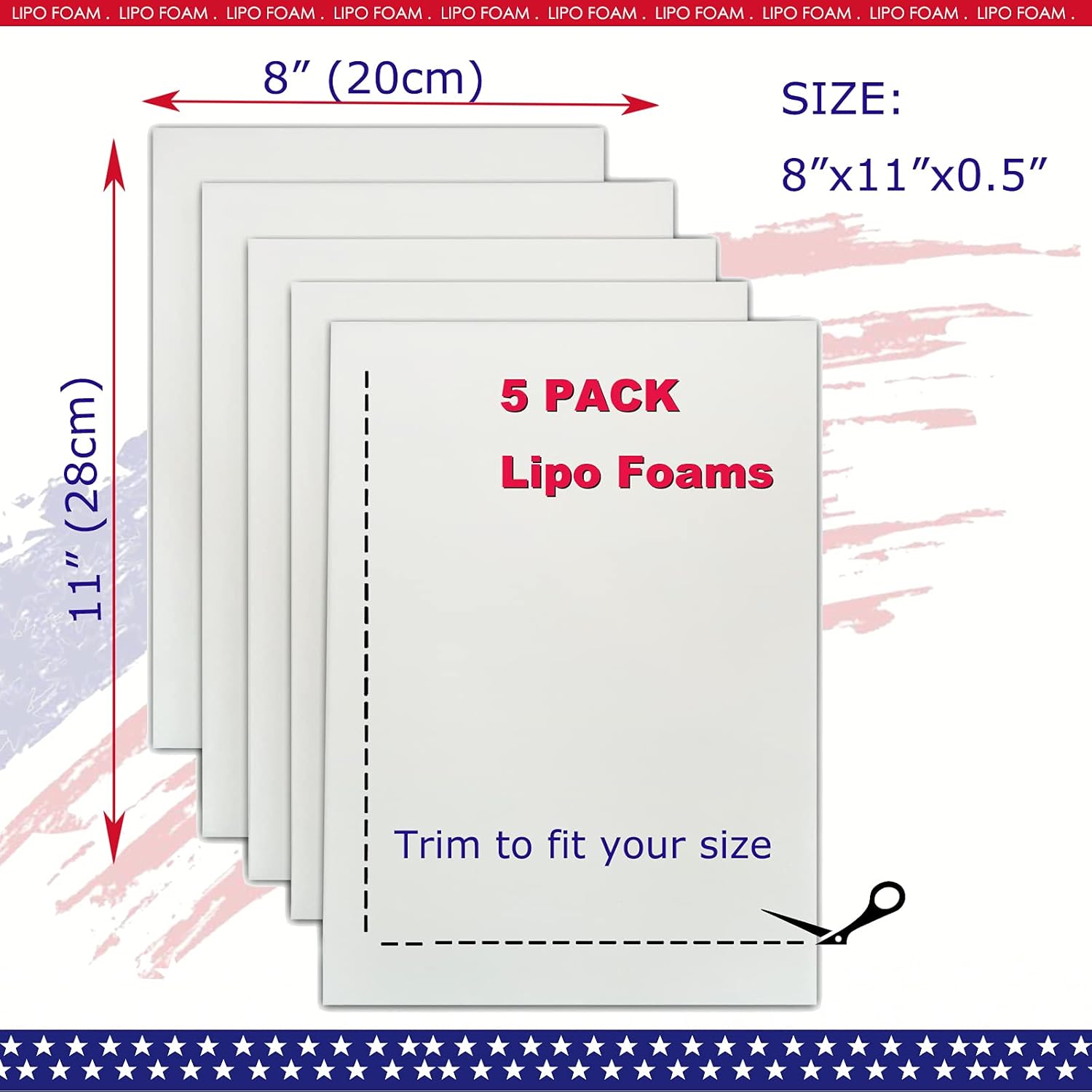 Detalle de KUSMOO Lipo Foam Pads 8 x 11
