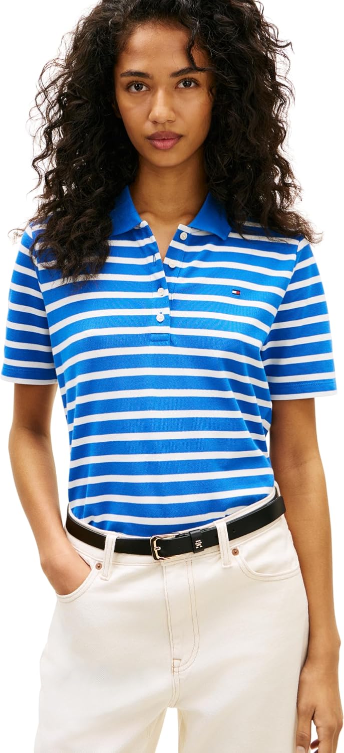 Detalle de Tommy Hilfiger 1985 REG Pique Polo SS – klassisch, bequem und langlebig