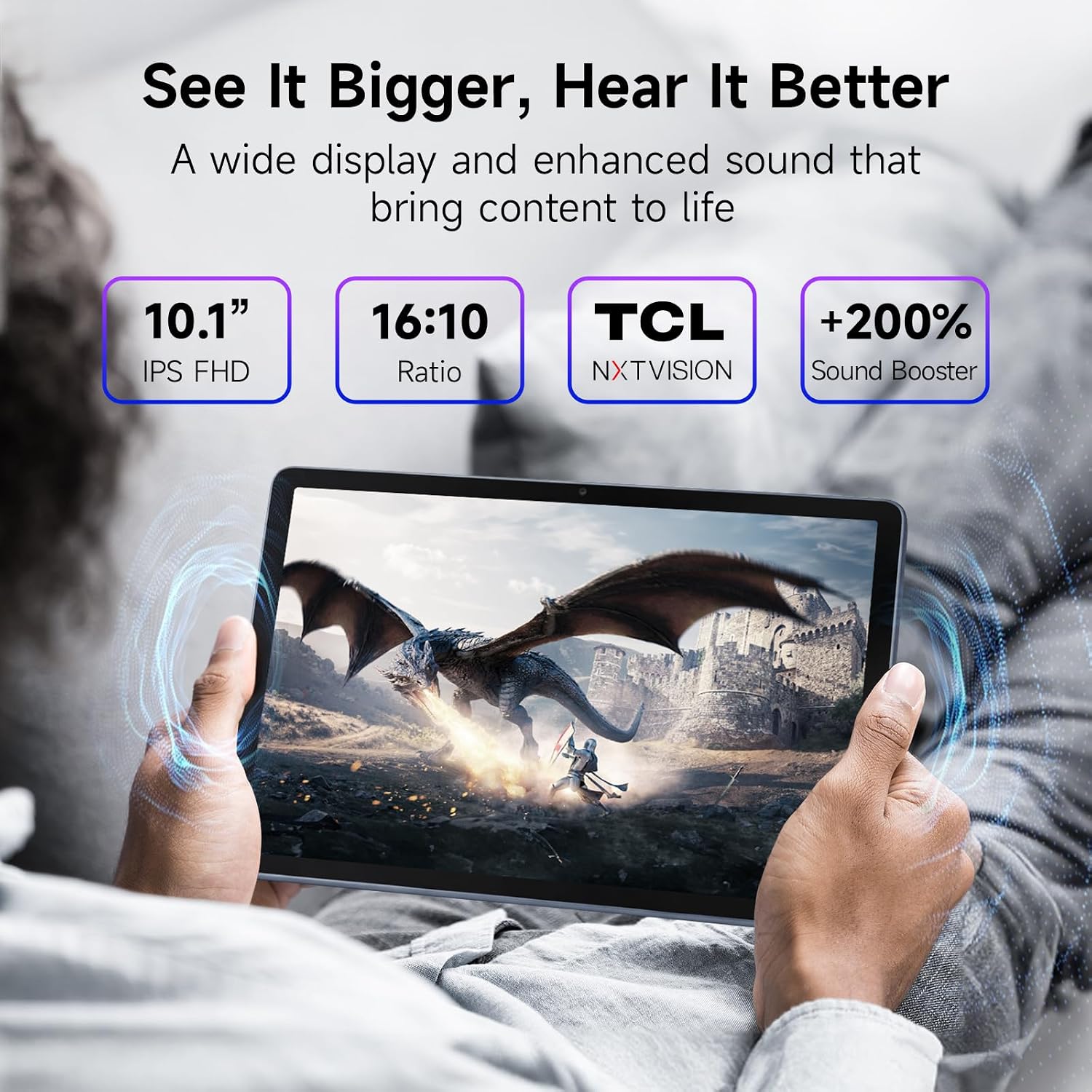 Thumbnail 1 de TCL TAB 10 Gen 4 Android Tablet, 10.1-Inch FHD Display, 4GB RAM, 128GB