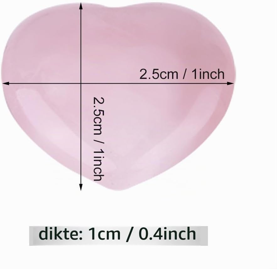 Thumbnail 2 de Roze kwarts hartstenen, 4 stuks – gepolijst decor en Reiki
