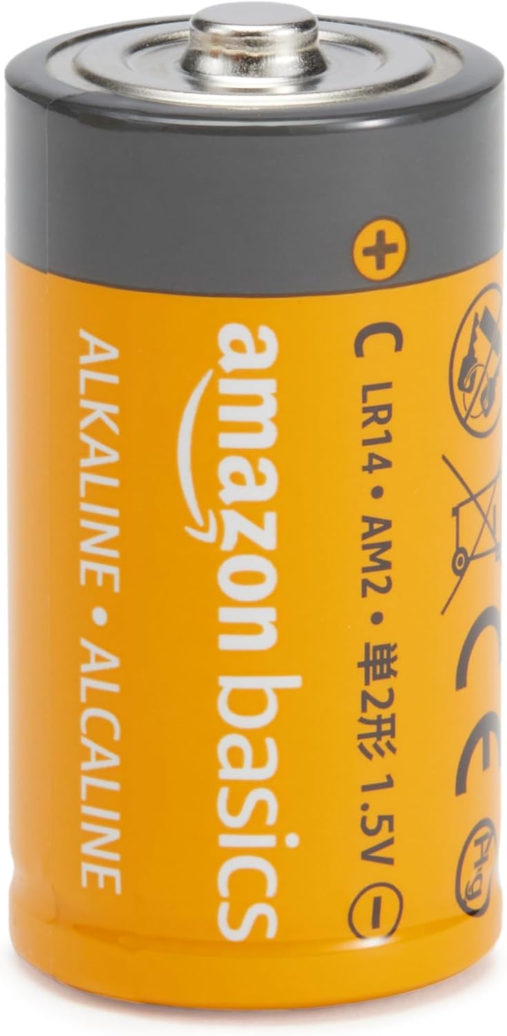 Detalle 2 de Amazon Basics Lot de 12 piles alcalines Type C 1,5 V – longévité et fiabilité pour les usages courants