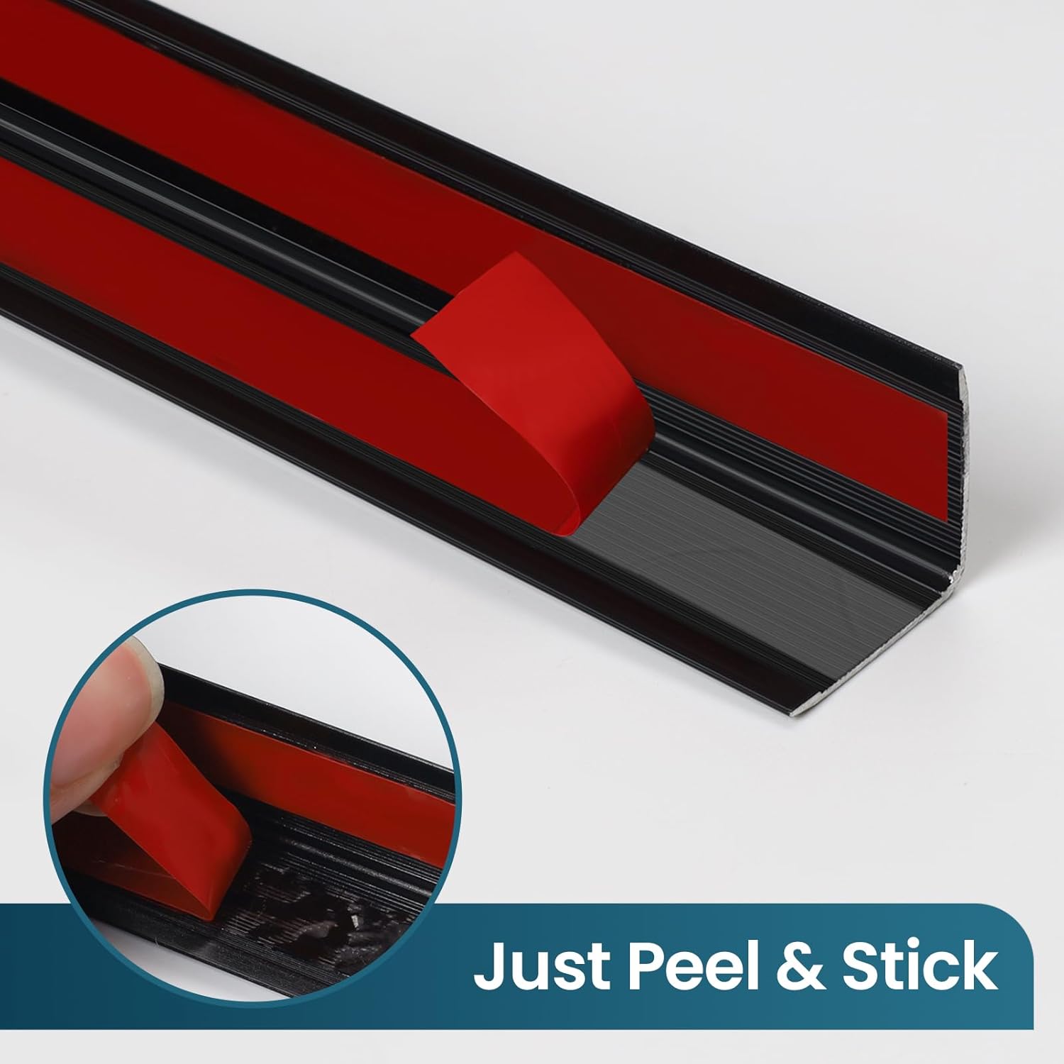 Thumbnail 5 de Orechic 4-Pack 36" Black Metal Corner Protectors – Peel & Stick Aluminium Corner Guards (L Molding)