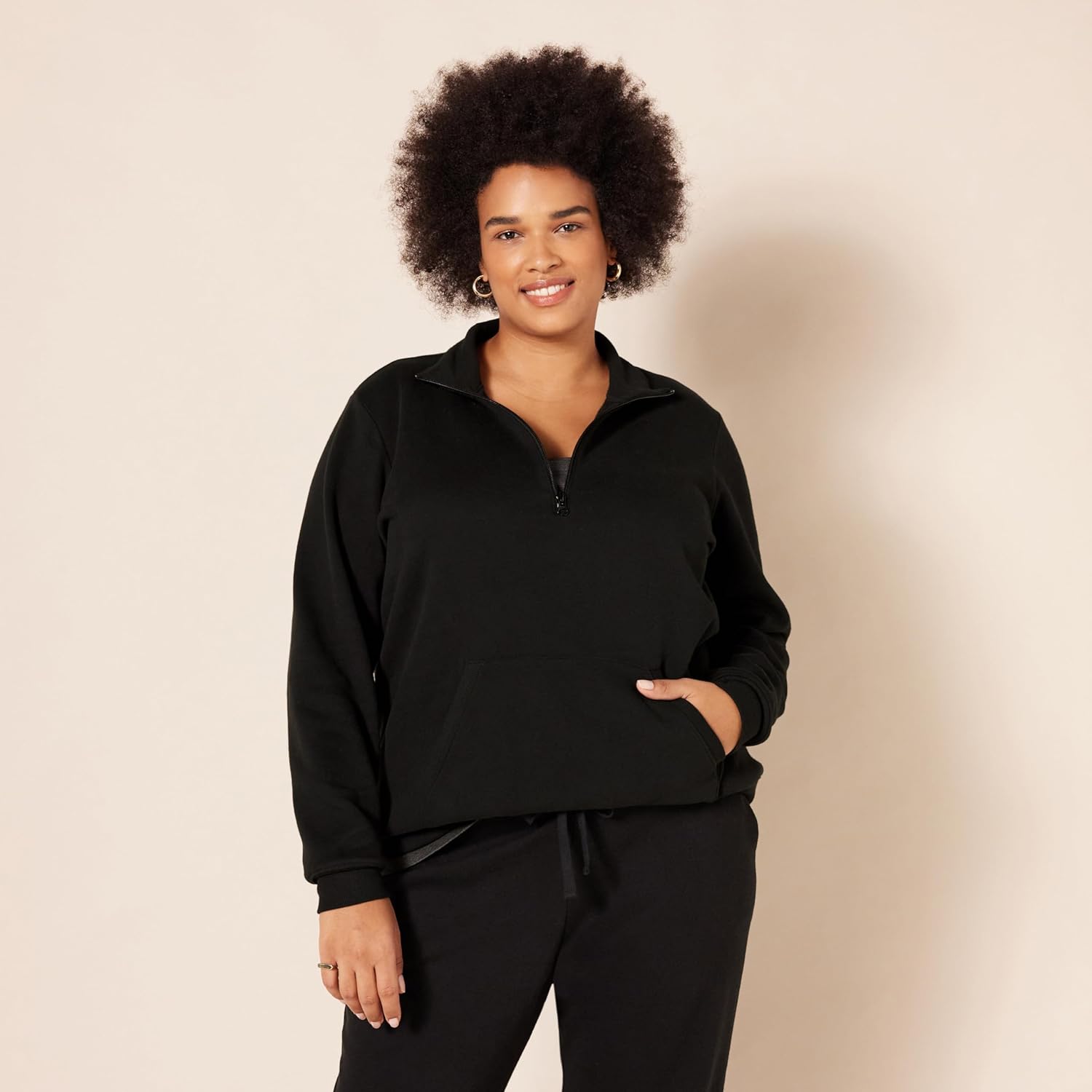 Thumbnail 4 de Women’s Long-Sleeve Fleece Quarter-Zip Jumper (Plus Sizes) by Amazon Essentials