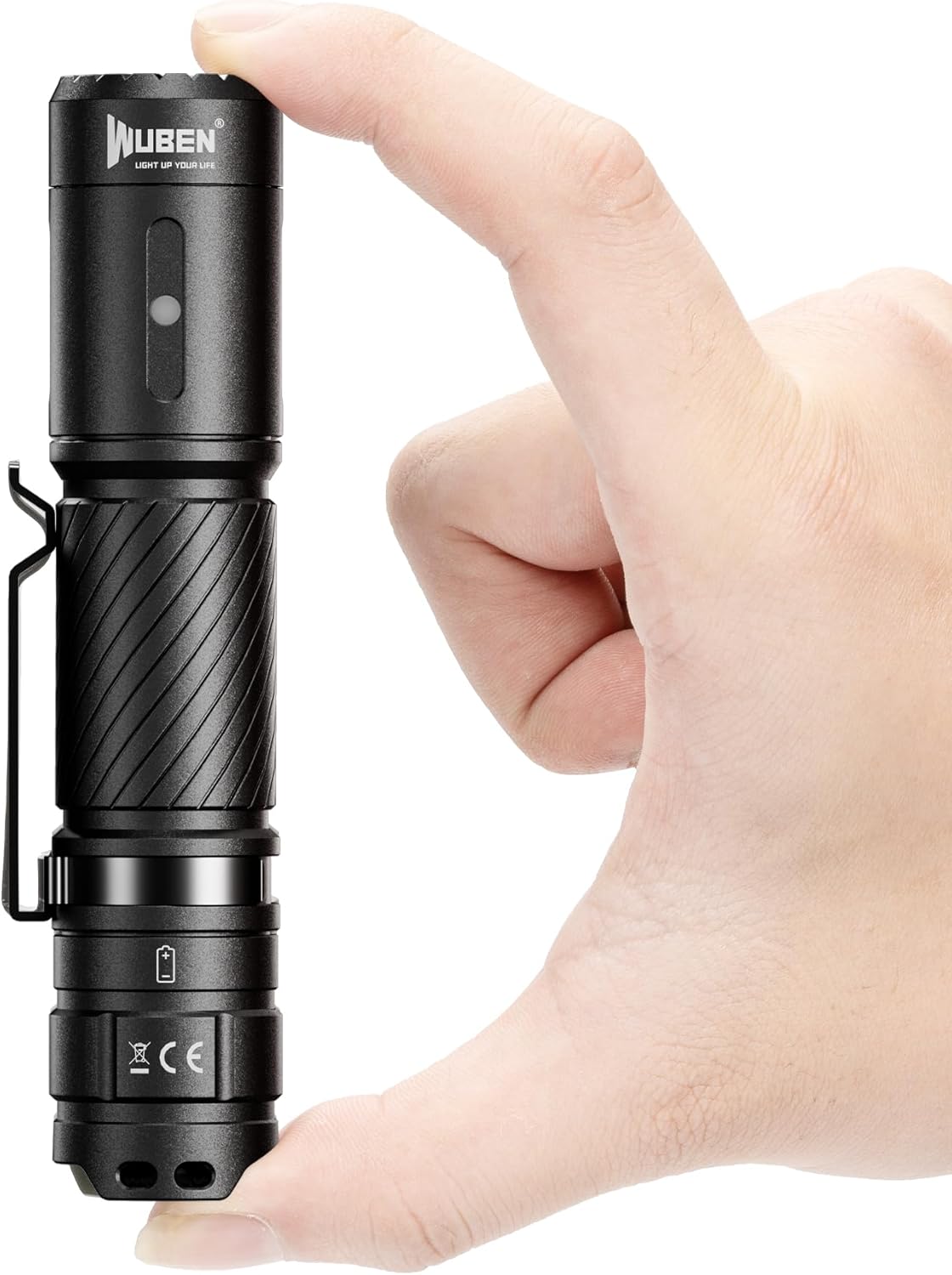 Detalle de WUBEN C3 LED Taschenlampe (1200 Lumen) – USB-C aufladbar, IP68, 6 Modi