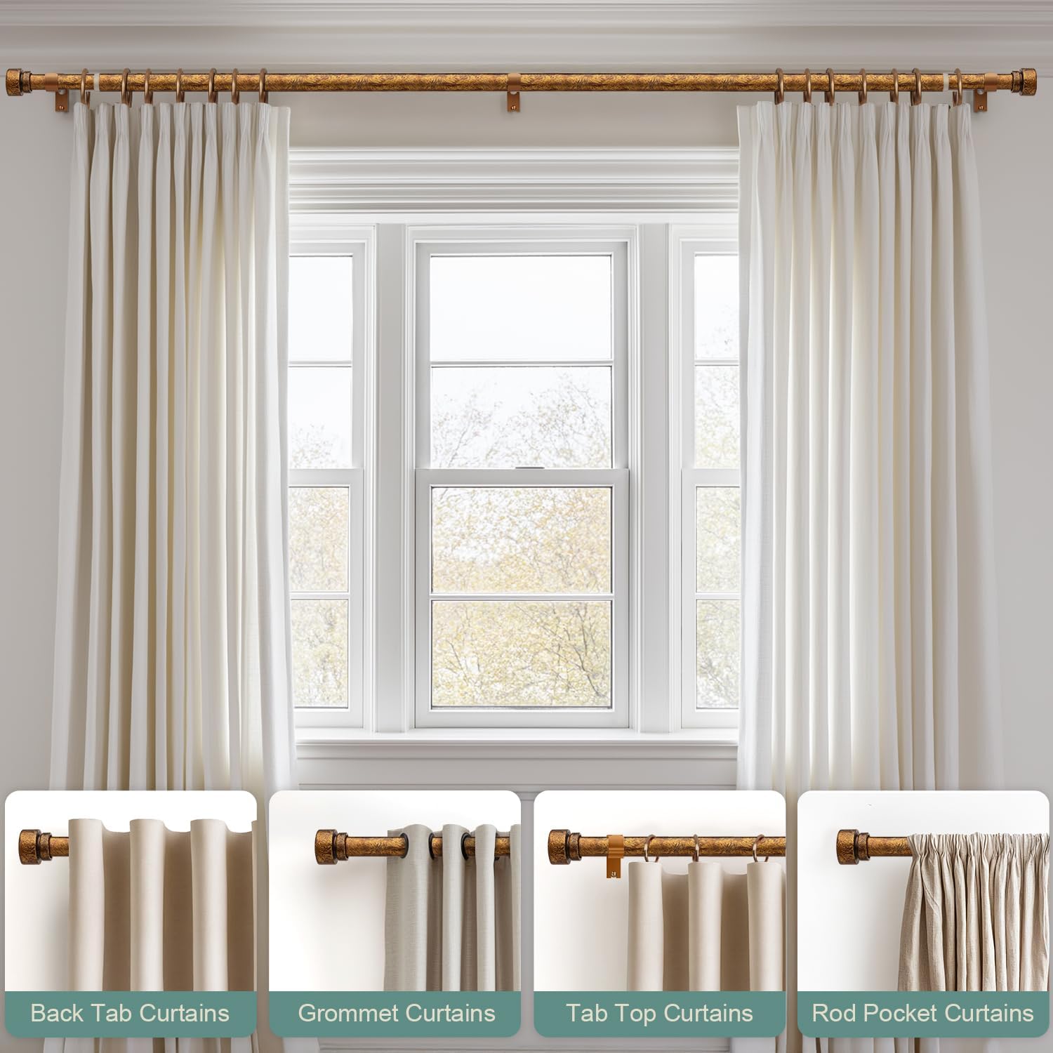 Thumbnail 3 de Lootkell Curtain Rod, 1-Inch Diameter