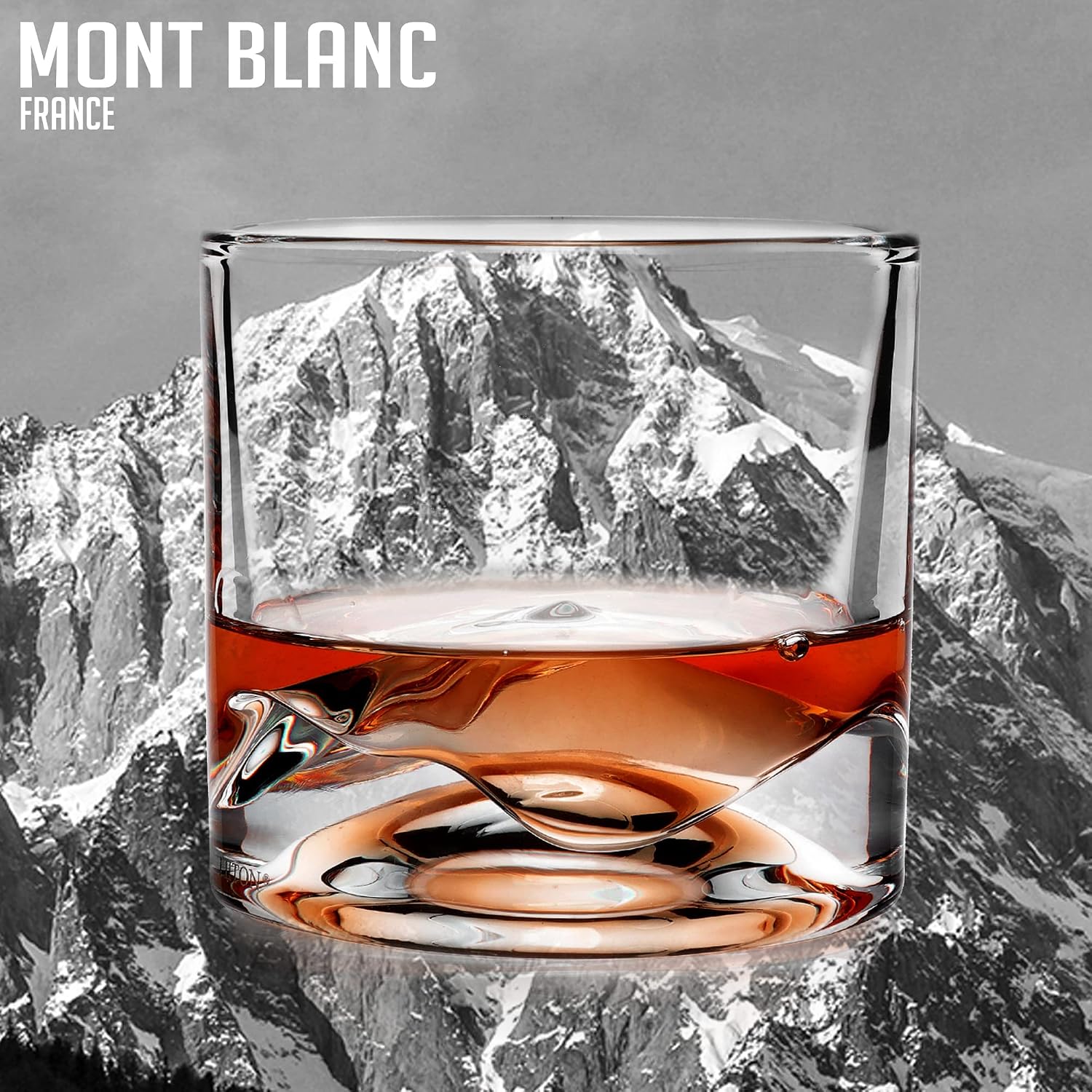 Detalle 2 de LIITON Mont Blanc L60100 – kryształowe szklanki do whisky 280 ml z chłodzącą podstawą