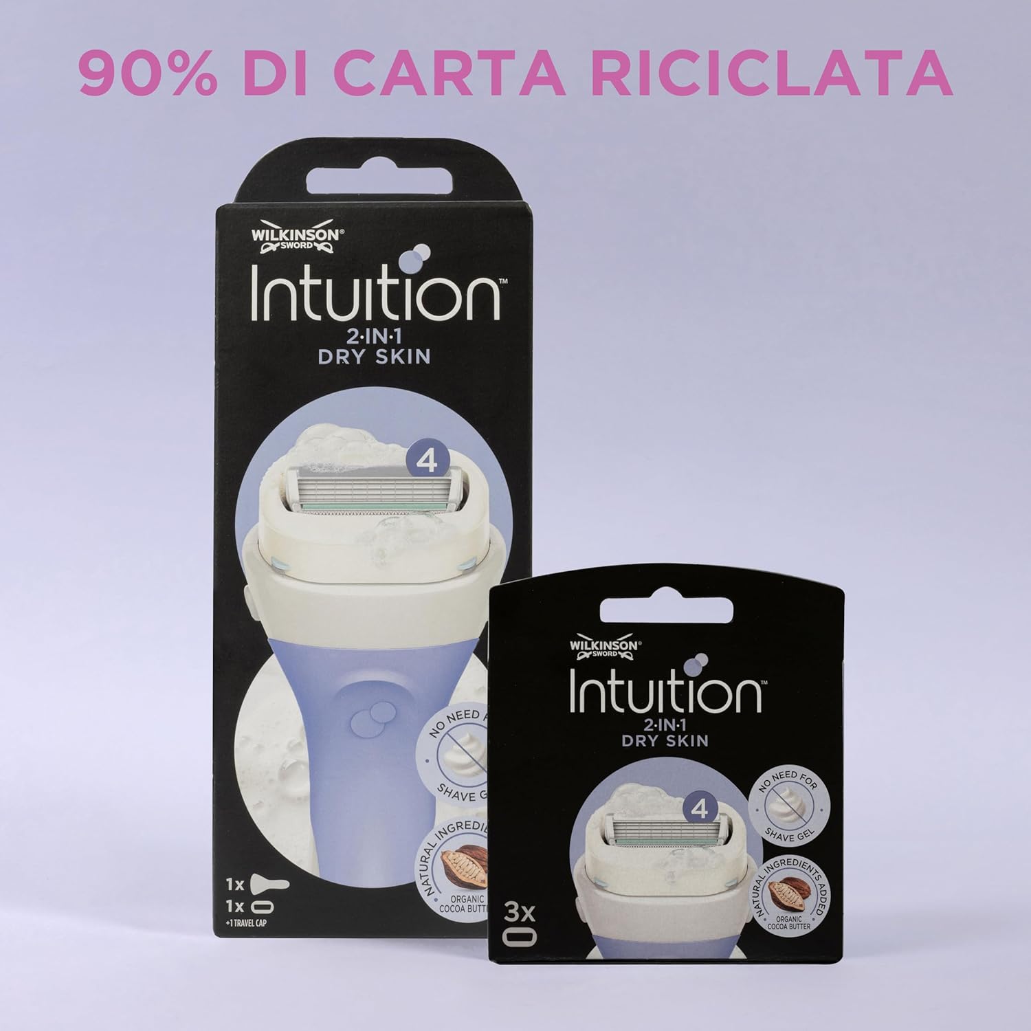 Thumbnail 2 de Wilkinson Sword Intuition Dry Skin: rasoio femminile con testina pivotante e sapone integrato per idratare la pelle