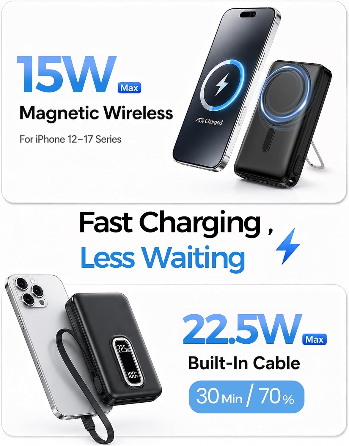 Detalle de Nllosa Magnetic Power Bank, 10000mAh