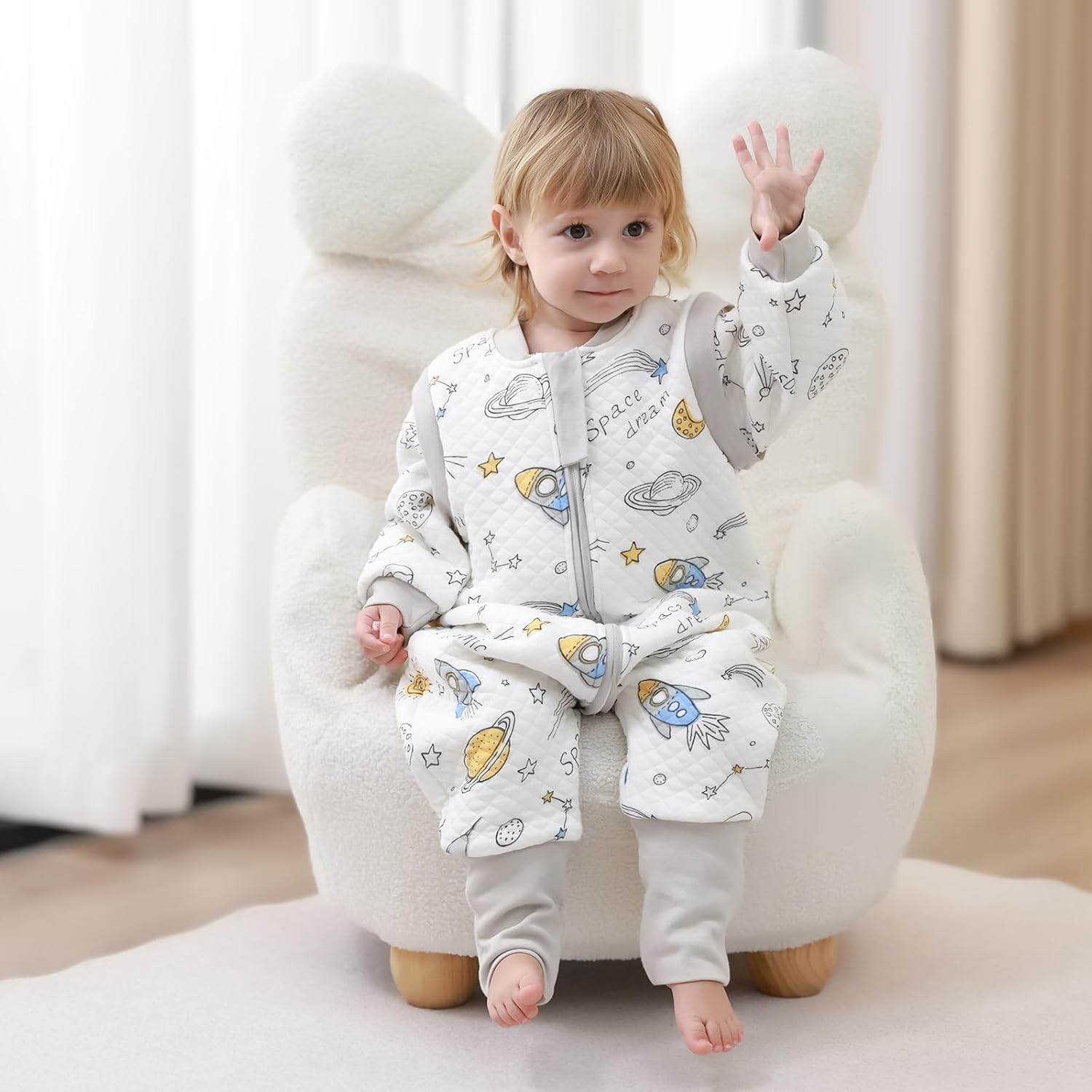 Detalle 2 de MIKAFEN Baby Sleeping Bag with Feet 2.0 Tog, 4–5 yrs