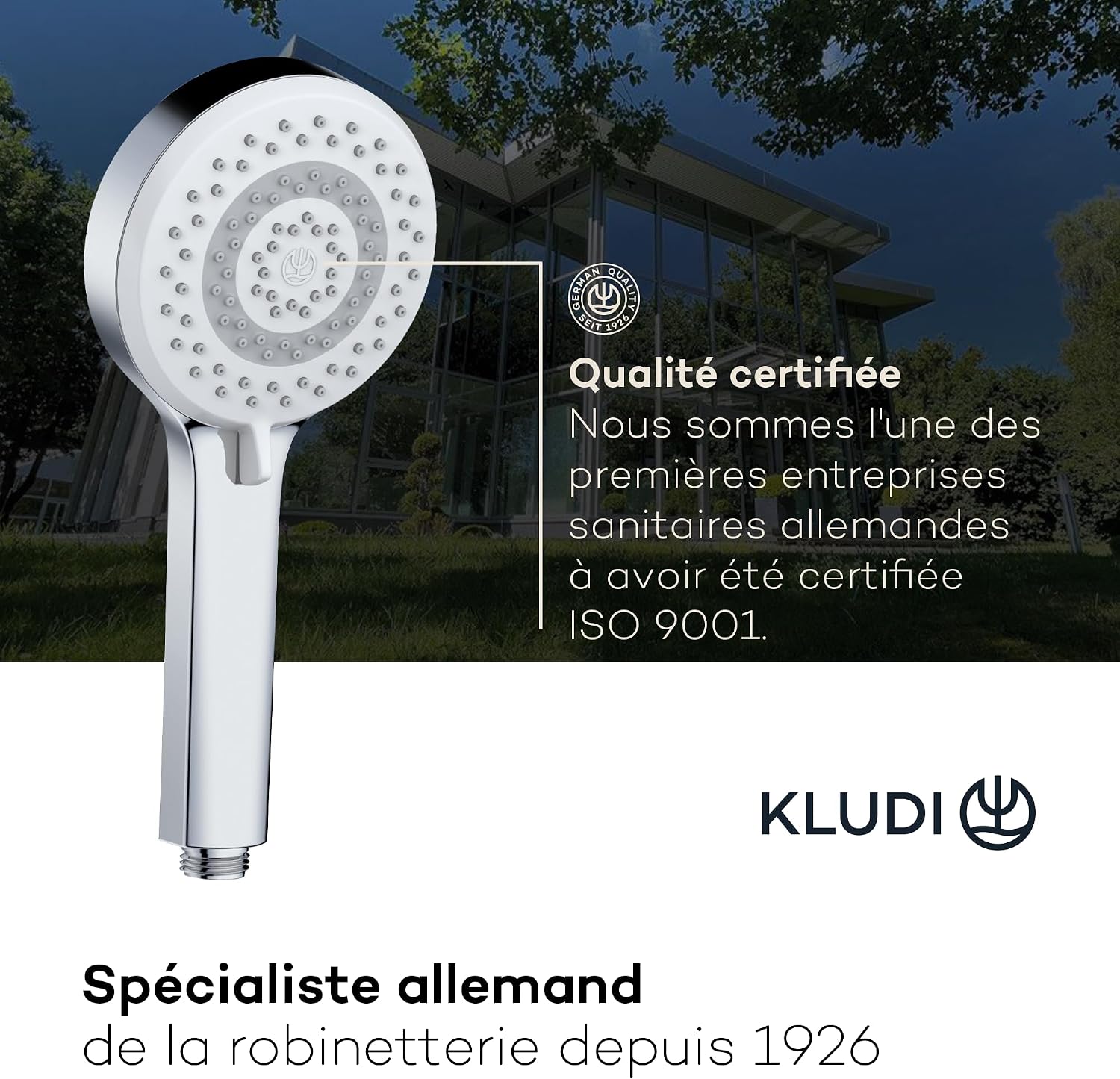 Thumbnail 6 de KLUDI-X1 Douchette anti-calcaire à jets multiples – économie d’eau et finition chromée