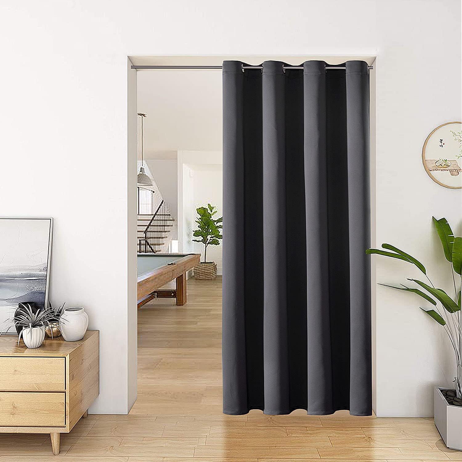 Thumbnail 6 de ChrisDowa Blackout Door Curtains for Doorway Privacy — 34 x 80 Inch, Dark Grey