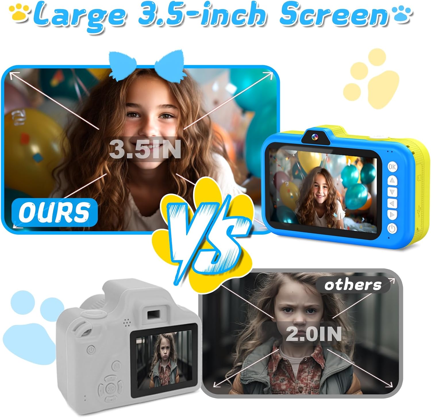 Thumbnail 4 de Macchina Fotografica Bambini con Zoom Rotante 360° – Schermo 3,5'' e 1080P HD