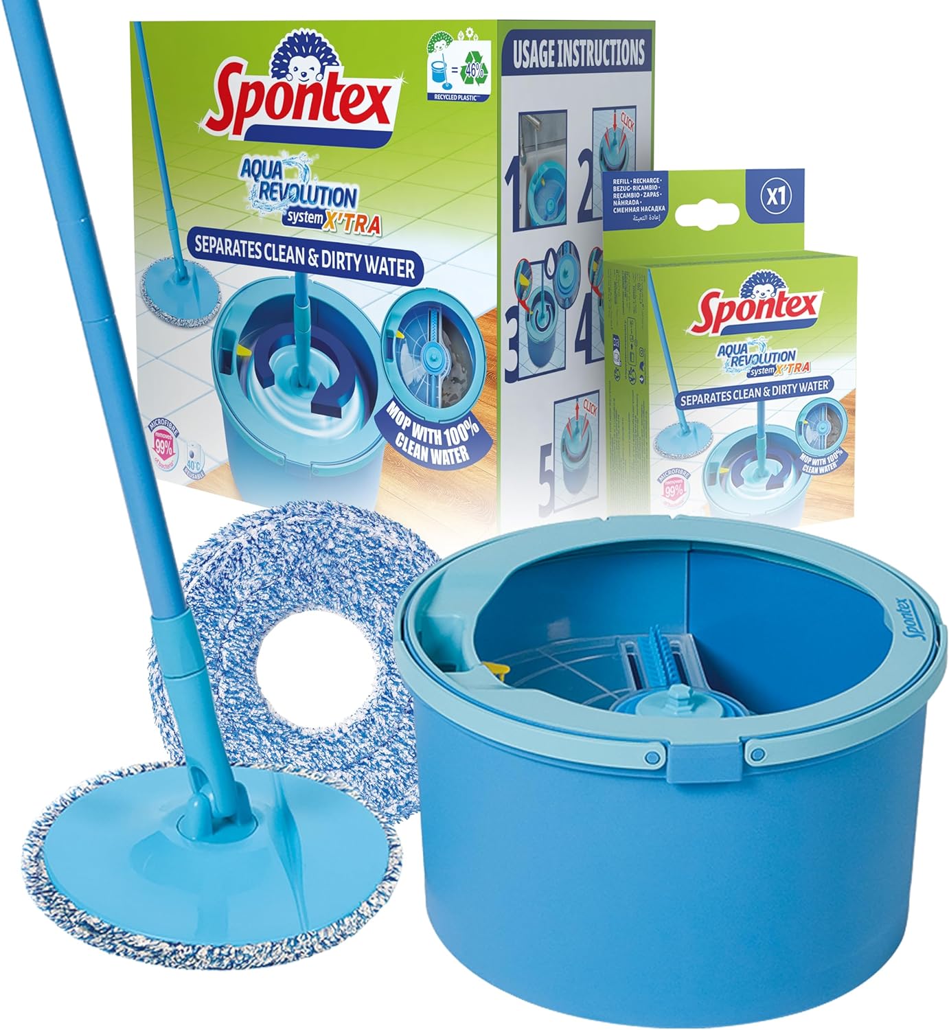 Thumbnail 6 de Spontex Recharge Aqua Revolution X'tra microfibre