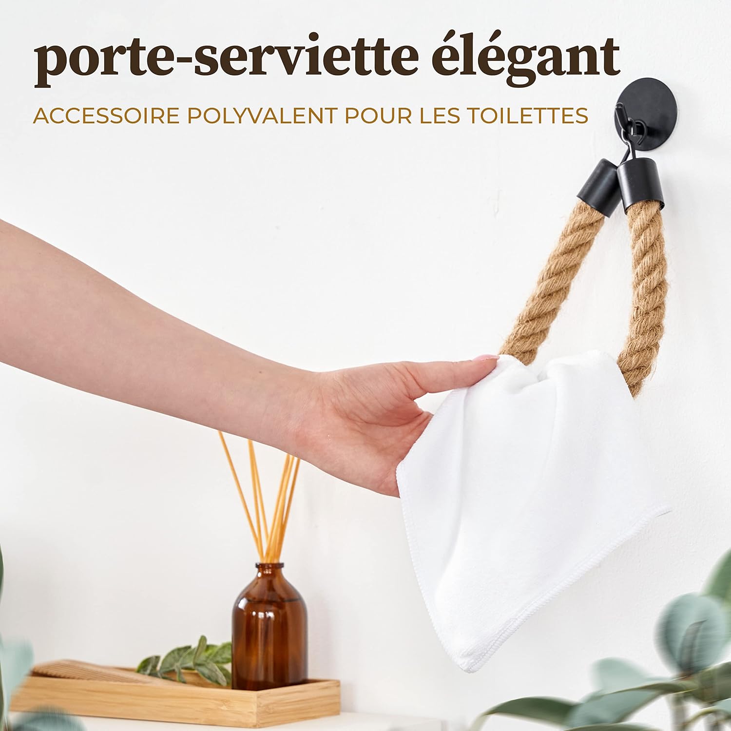 Thumbnail 3 de HENNEZ Porte Papier Toilette mural noir 🧻