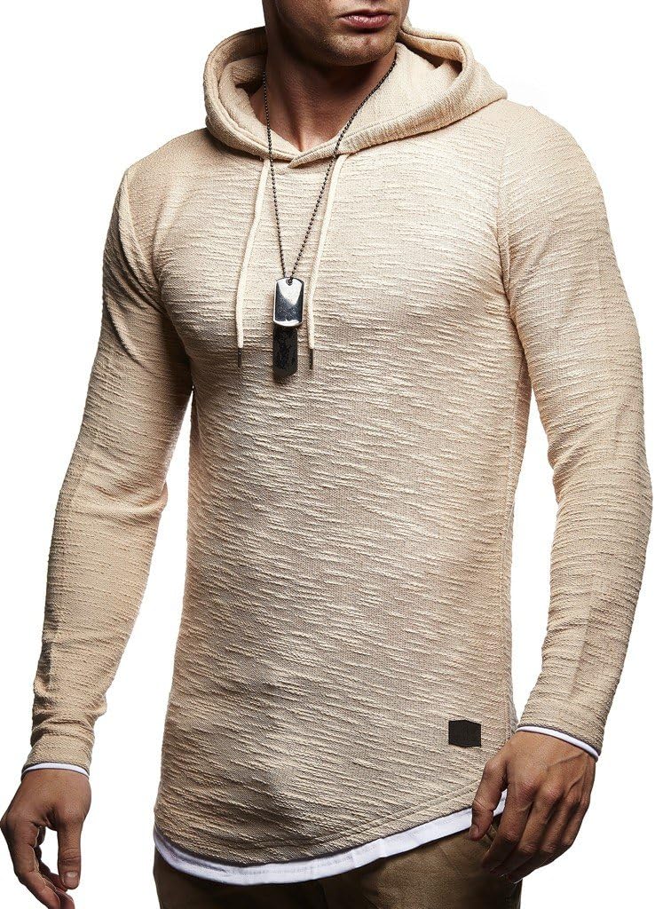 Thumbnail 1 de Leif Nelson LN-8120 felpa con cappuccio uomo a strati, maglione casual con cappuccio