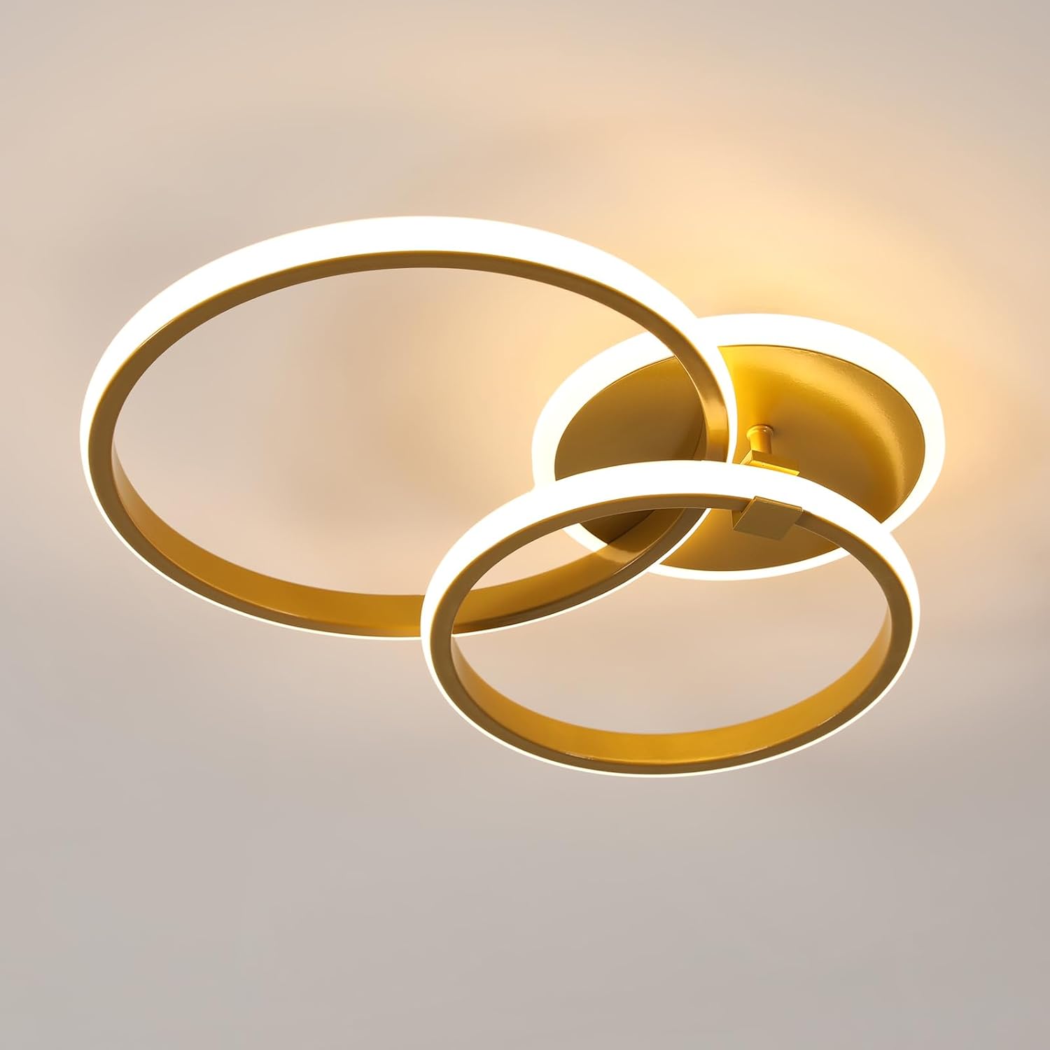 Detalle de Mckalen plafoniera LED 42W rotonda oro