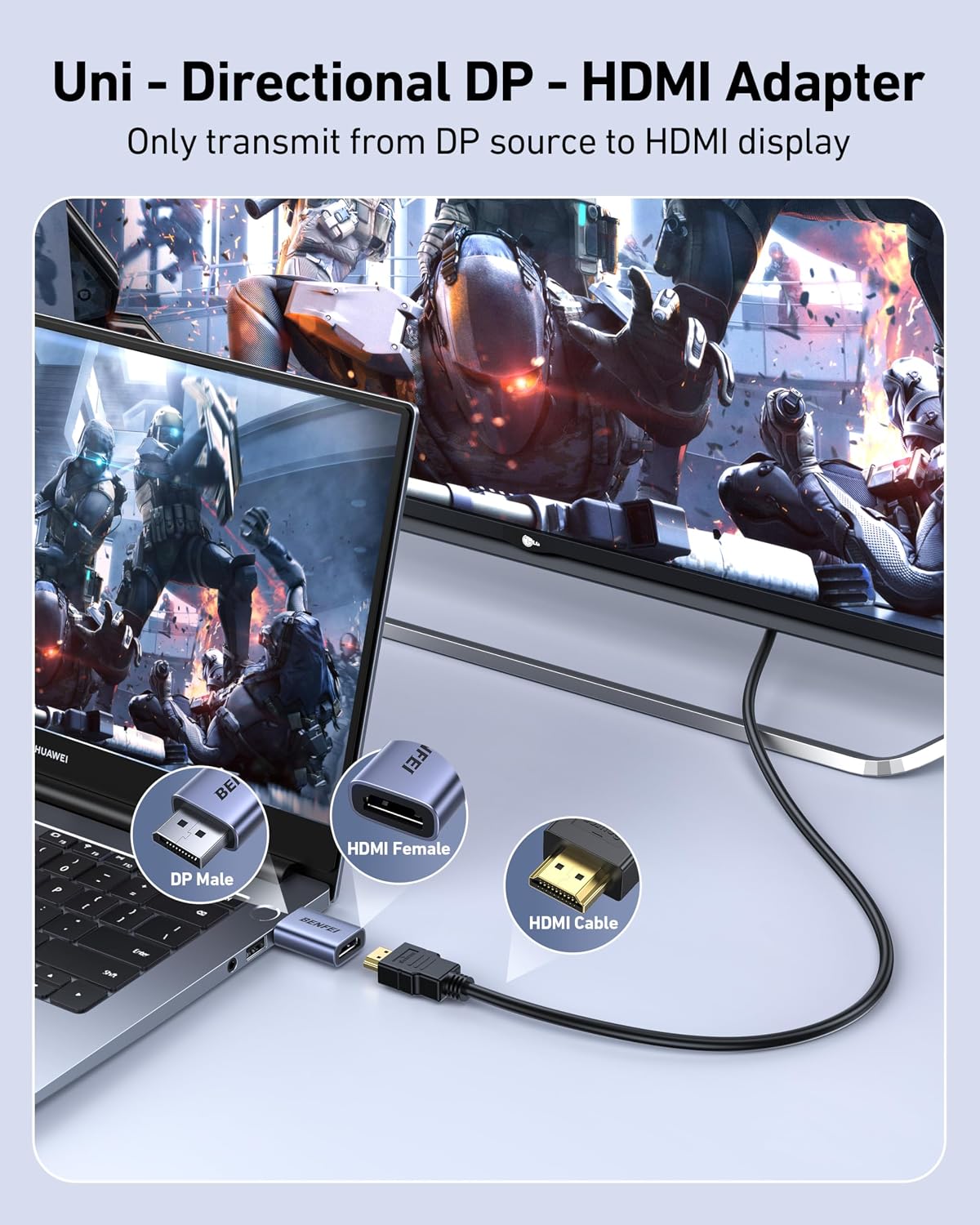 Thumbnail 4 de BENFEI 4K DP to HDMI Adapter