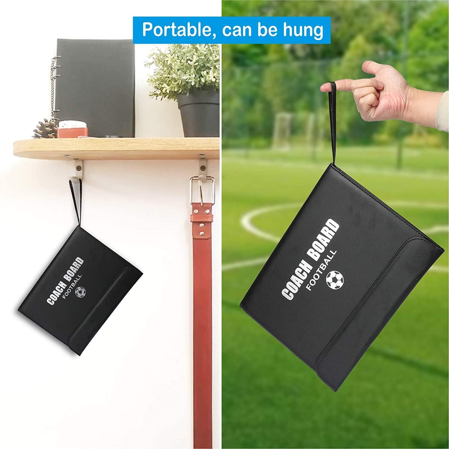 Detalle de CREADY magnetisch voetbaltrainingsbord met veld- en halfveldweergave