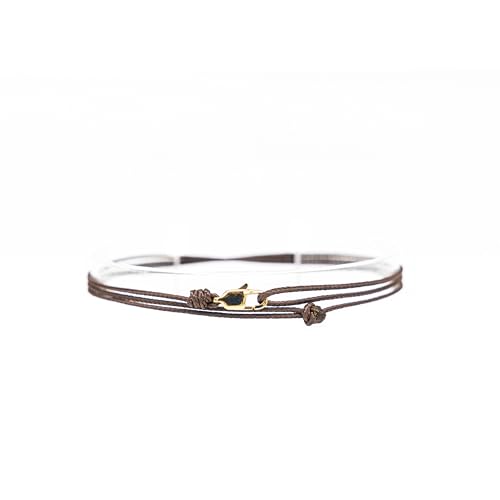 Detalle de Made by Nami Dünnes Wickel-Fußband mit Karabiner-Haken – 100% Handmade, wasserfest und verstellbar