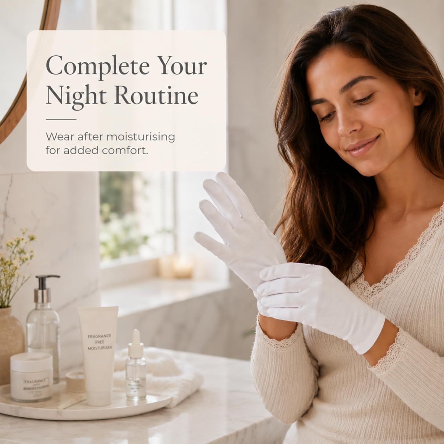 Thumbnail 6 de Cotton Gloves for Eczema: 8 Pairs of White, Overnight Moisturising Gloves