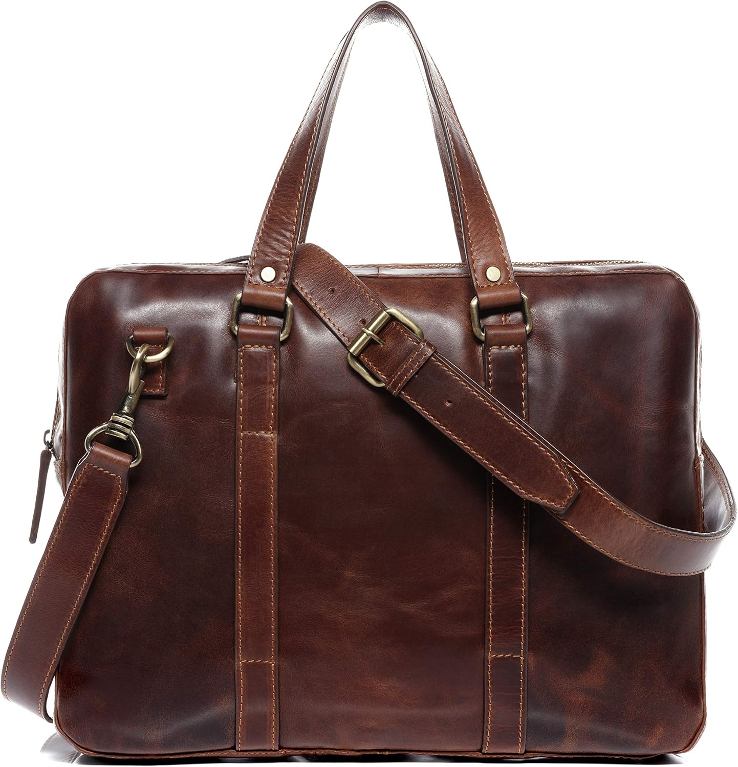 Thumbnail 3 de SID & VAIN Maguire Medium Laptop Bag – Real Leather Briefcase for 15.4 inch Laptops