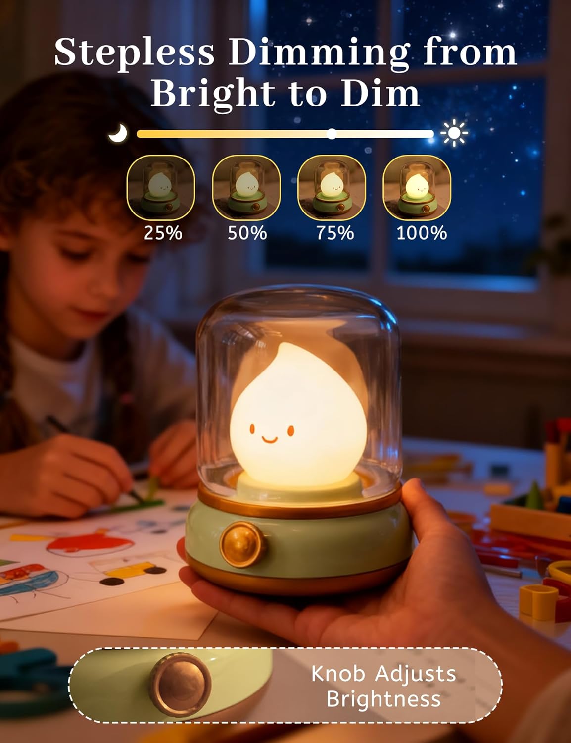 Thumbnail 3 de IHALO Carino – Luce Notturna con Rumore Bianco e Lampada da Comodino ricaricabile