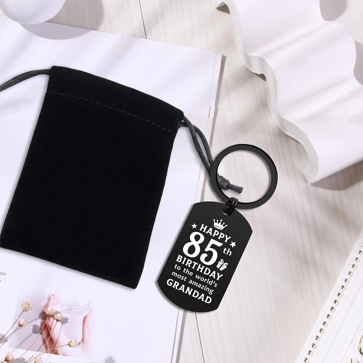 Thumbnail 5 de ENGZHI Grandad Birthday Gifts Keyring 85th