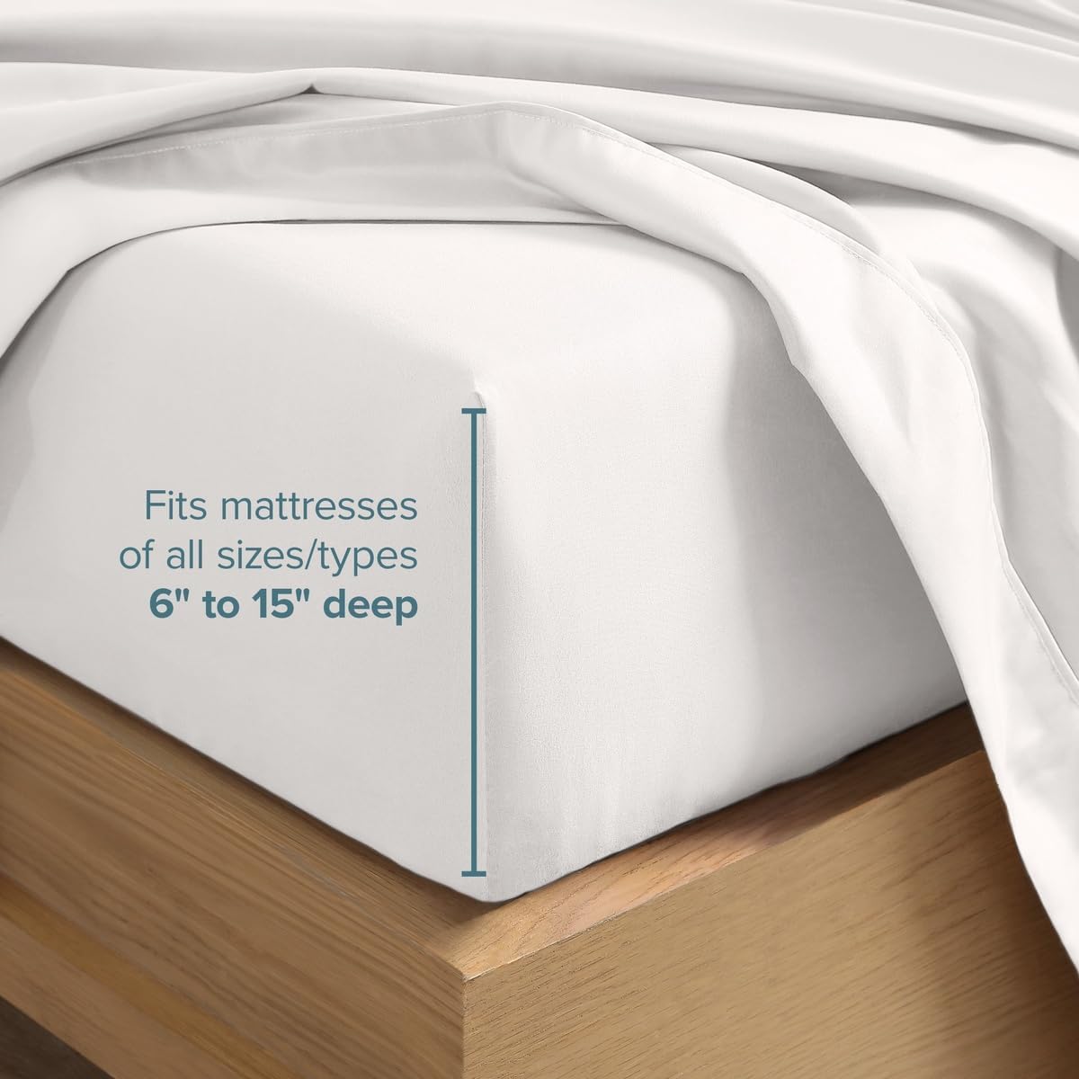 Detalle 2 de Bare Home Queen Sheet Set 1800 Ultra-Soft