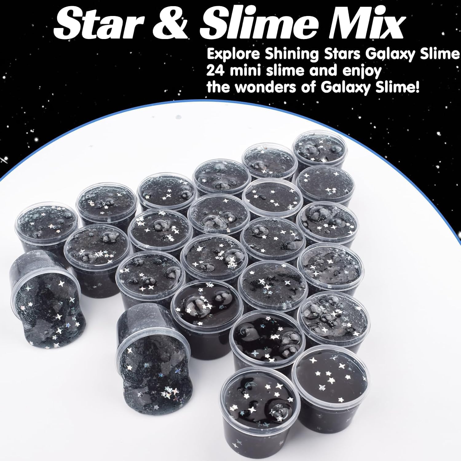 Detalle de Black Galaxy Slime Party Favors, 24-Pack