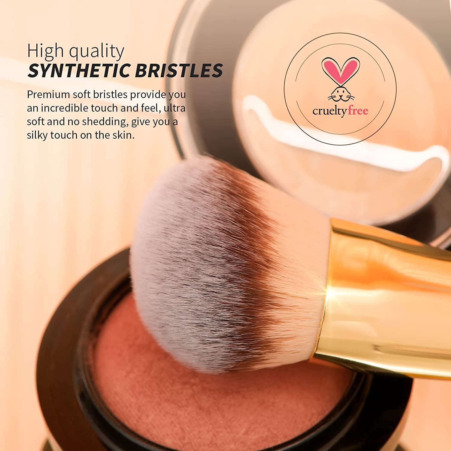 Thumbnail 3 de DUcare Dual End Foundation Contour Bronzer Brush (Double-Ended Face Makeup Tool)