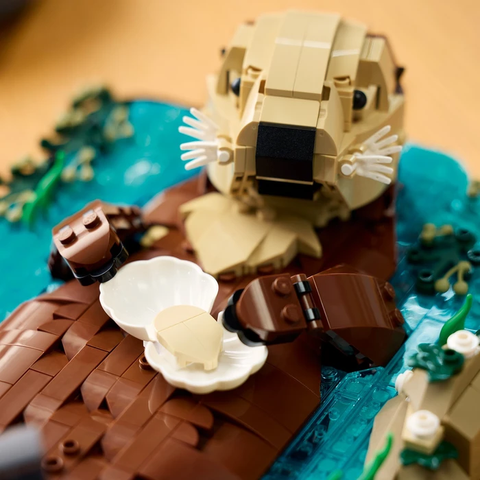 Detalle de LEGO Ideas Treibende Otter 21366 – ein beruhigendes Bauprojekt für Sammler und Dekoration