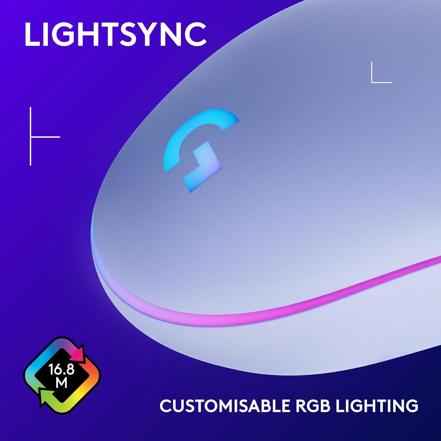 Thumbnail 3 de Logitech G203 Prodigy Wired Gaming Mouse (Lilac) with 8,000 DPI and RGB
