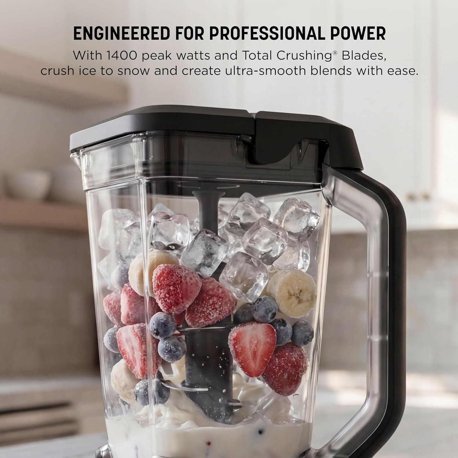 Detalle de Ninja Professional Plus Blender Premier BN701BLBRN: Powerful 1400W, 72oz Pitcher for Smoothies, Frozen Drinks, and Ice Cream