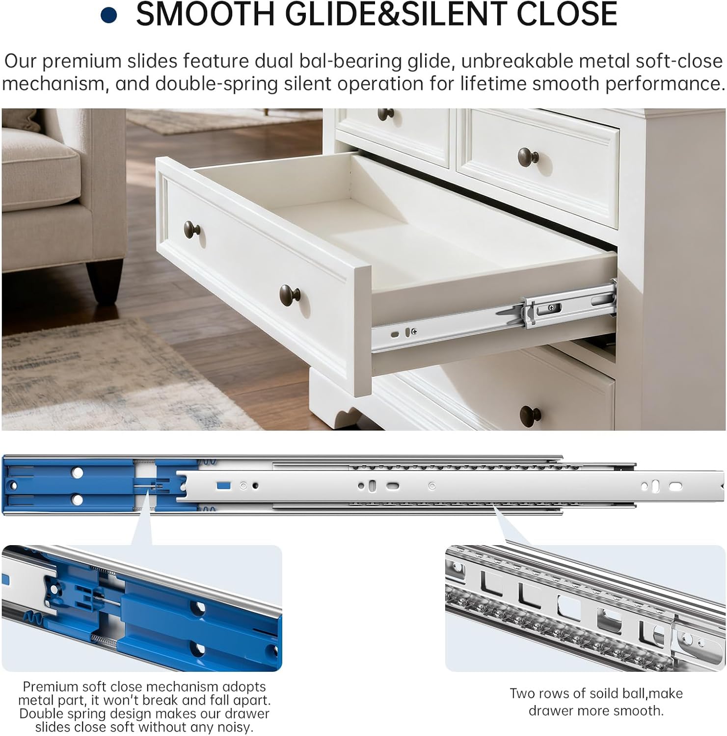 Thumbnail 6 de Goldenwarm Drawer Slides 20-Inch