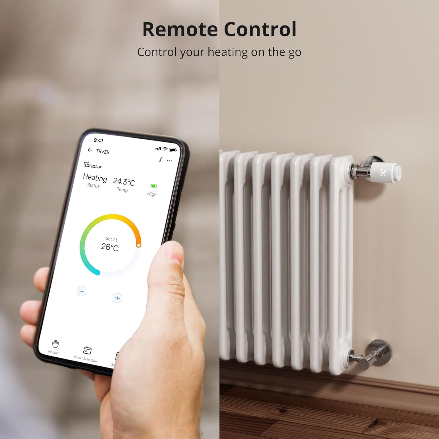 Thumbnail 1 de SONOFF Termostato da Radiatore TRVZB (4 pezzi) valvole intelligenti Zigbee 3.0 per riscaldamento controllabile via app