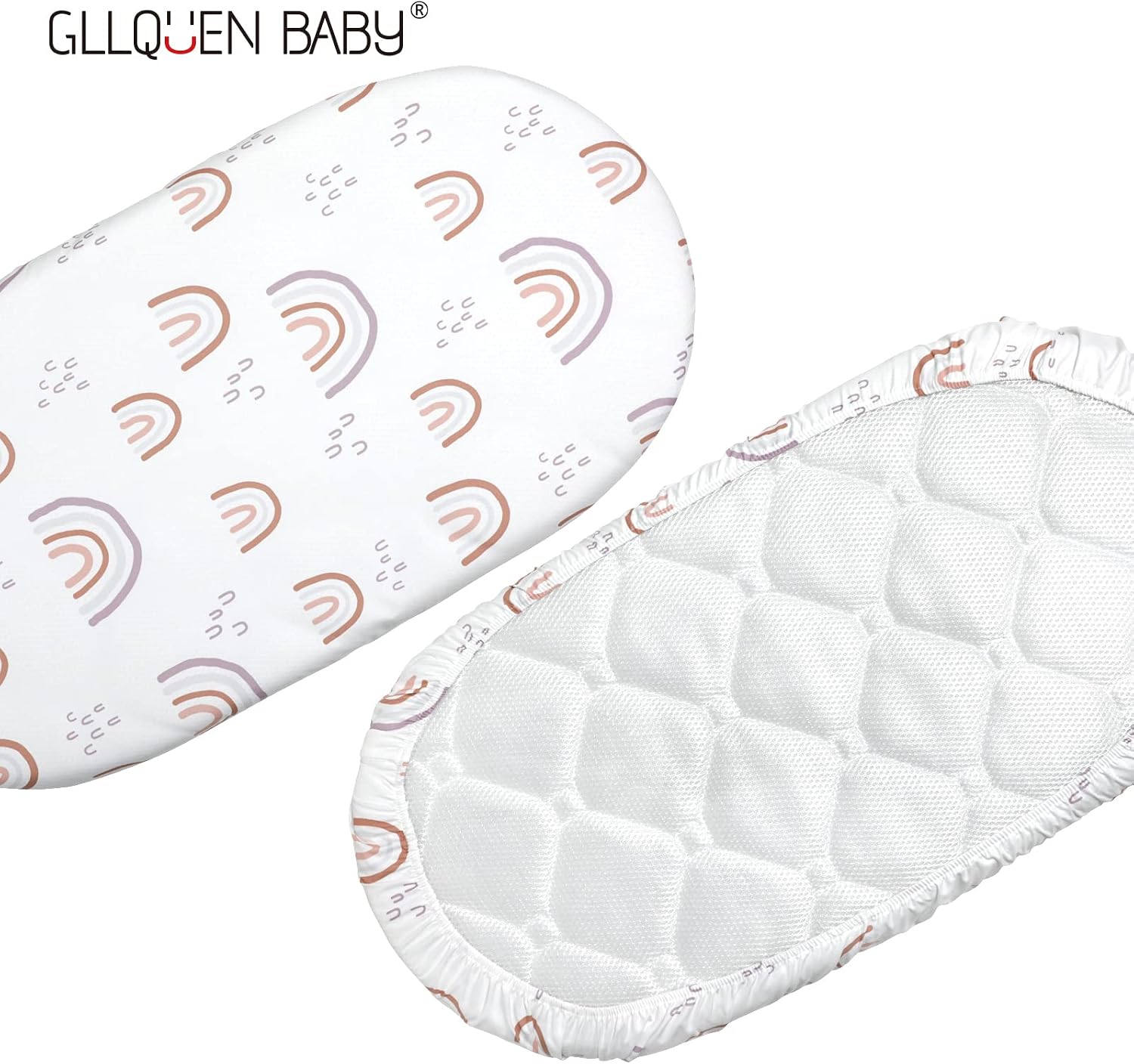 Thumbnail 6 de GLLQUEN Baby Moses Basket Fitted Sheets