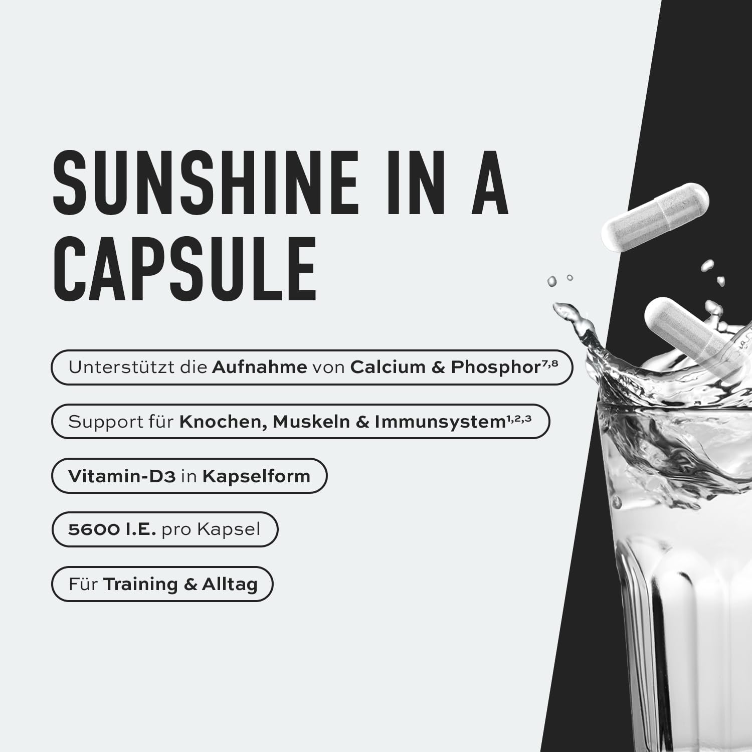 Detalle 2 de ESN Vitamin D3 Depot — Hochdosierte Vitamin-D3-Kapseln, vegan, 120 Stück