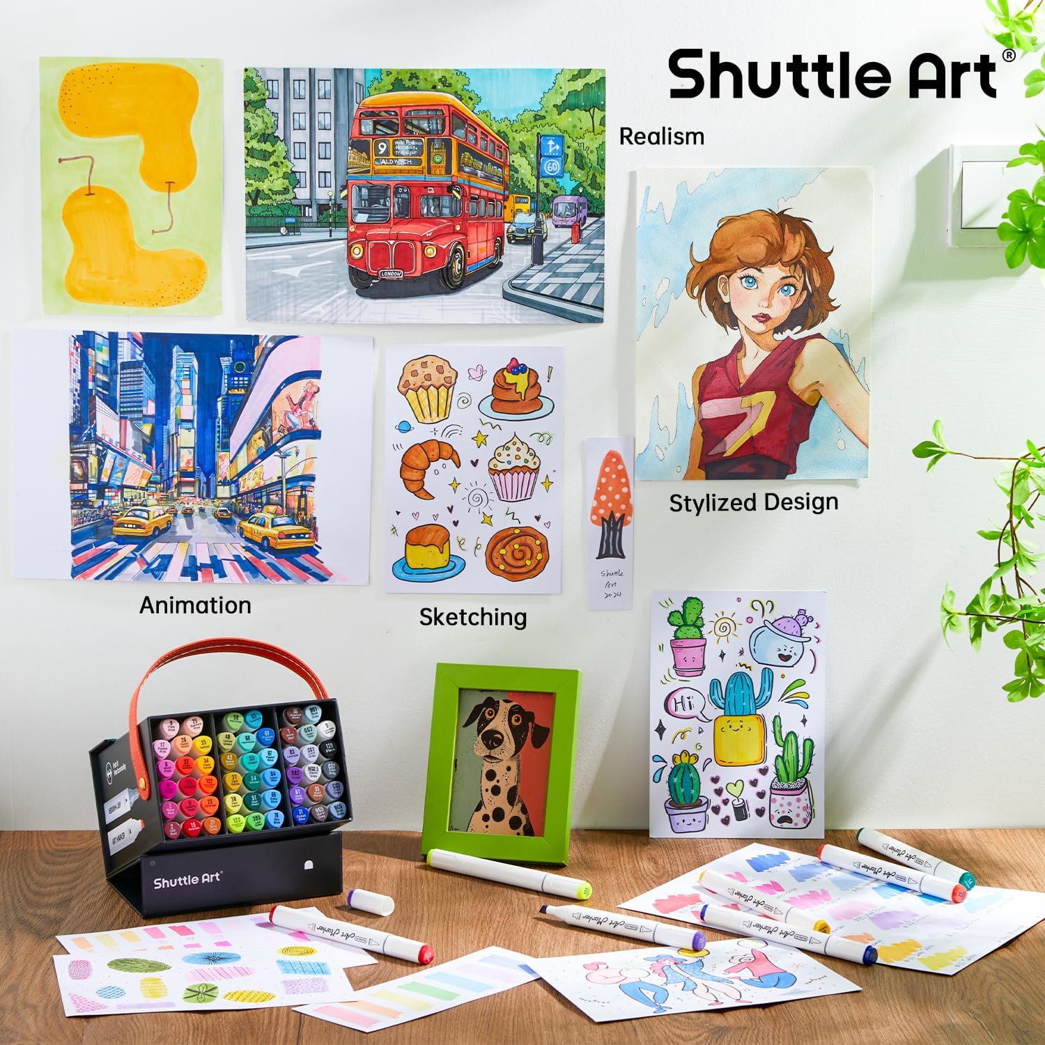 Thumbnail 4 de Shuttle Art Alkohol Marker Set 50 Farben