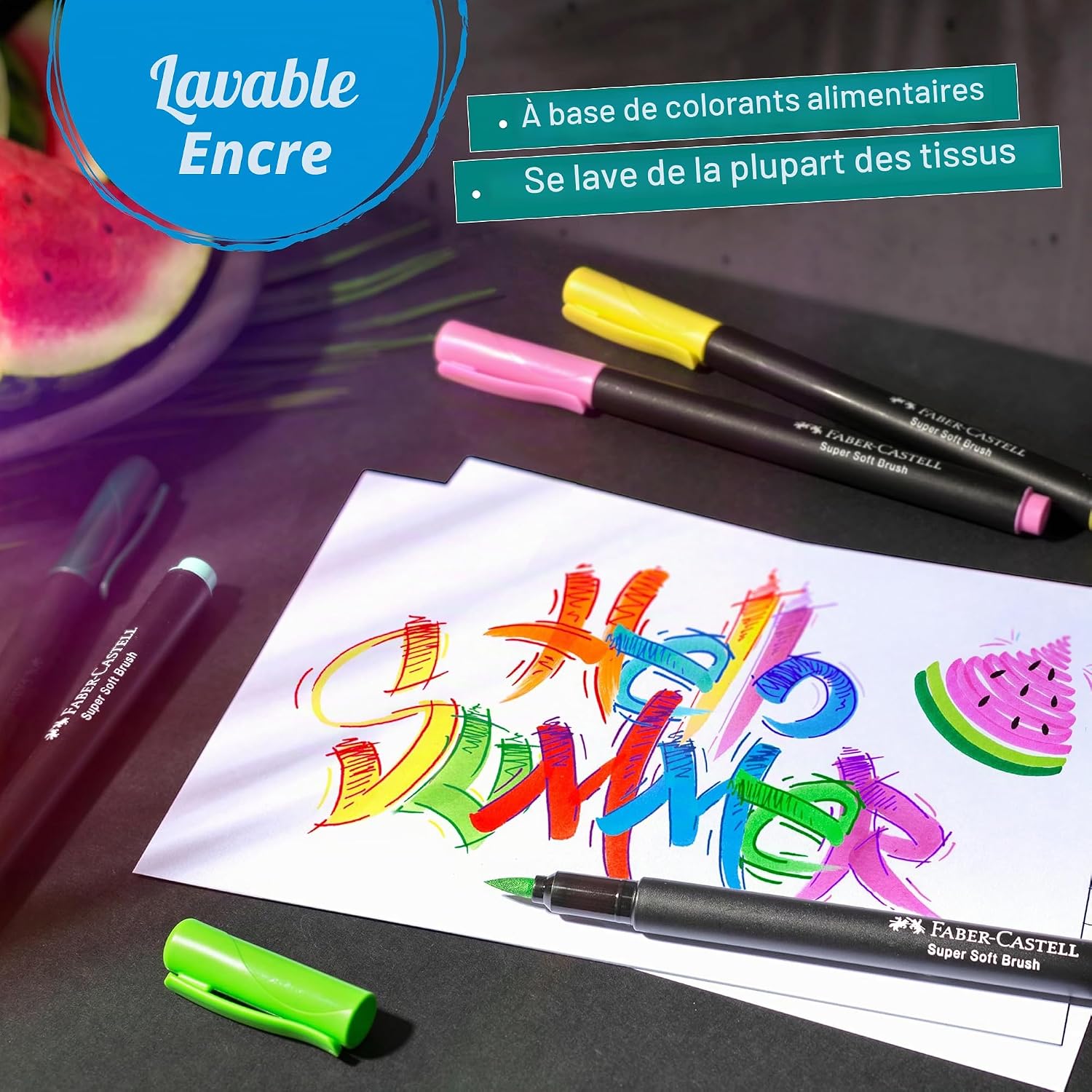 Detalle de Faber-Castell 116451 Black Edition – Set de 10 Feutres Coloriage Adultes et Aquarelle