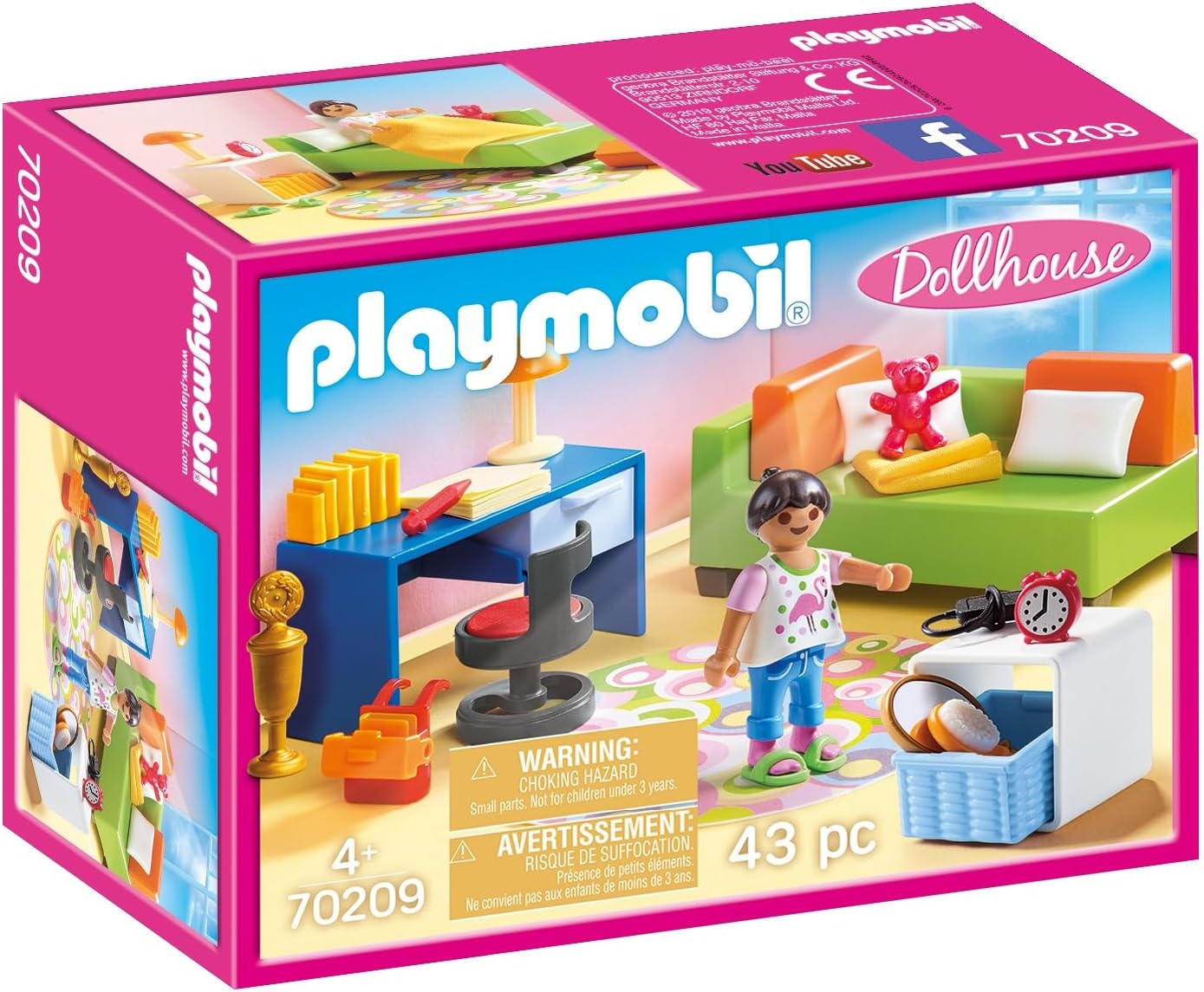 PLAYMOBIL Dollhouse 70209 Jugendzimmer mit Mädchenfigur und Zubehör (ab 4 Jahren)