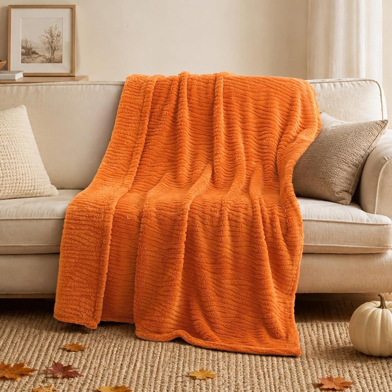 Detalle de Battilo fleece throw blanket, 50 × 60 in